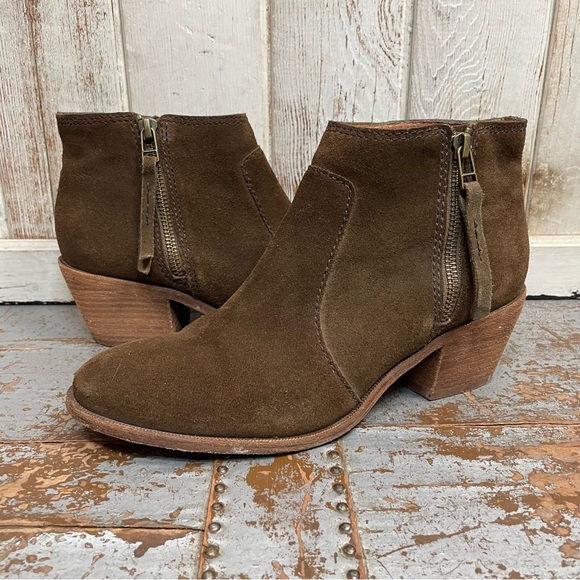 Madewell Janice Suede Ankle Zip Boots - Picture 2 of 14